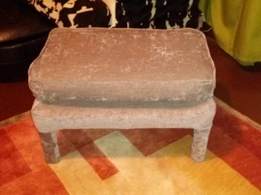 Grey Re-Upholstered Pillow Top Ottoman