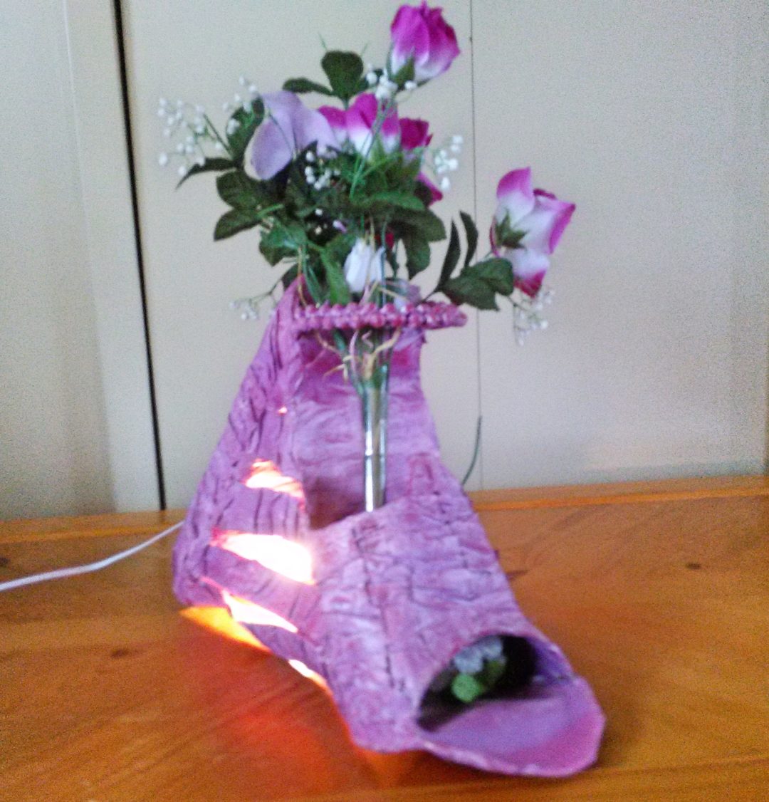 Purple Shoe Lamp